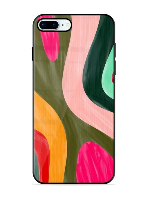 Wavy Wonderland Glossy Soft Edge Case for Apple Iphone 8 Plus Chachhi