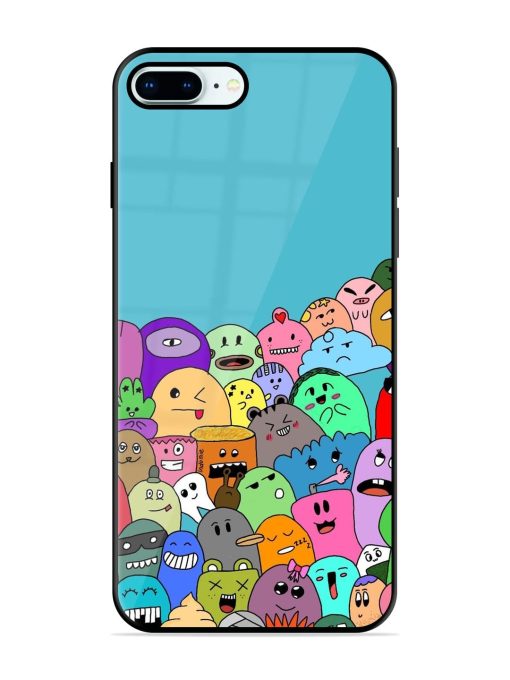 Monster Mash Glossy Soft Edge Case for Apple Iphone 8 Plus Chachhi