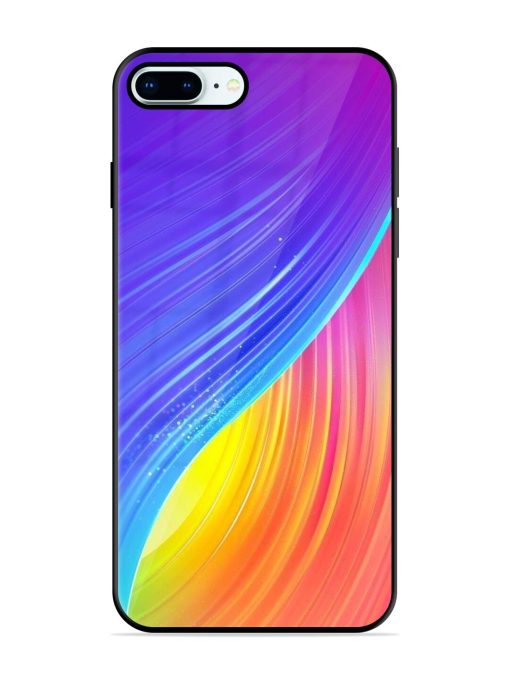 Neon Swirl Glossy Soft Edge Case for Apple Iphone 8 Plus Chachhi