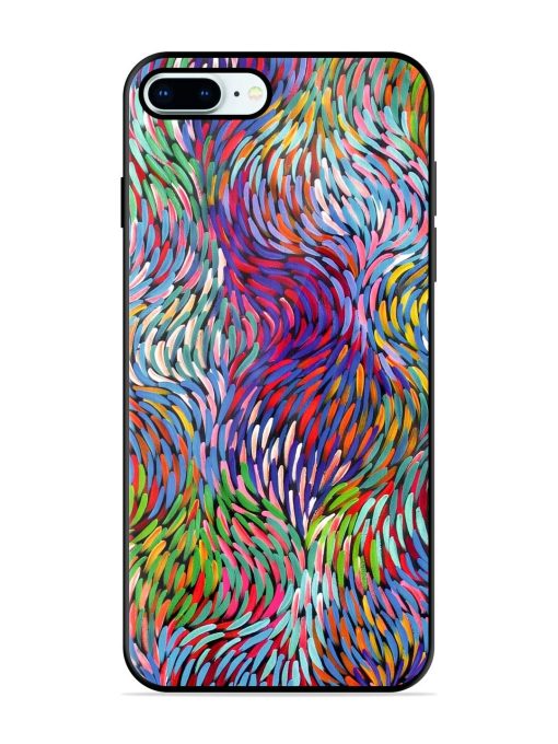 Vibrant Waves Glossy Soft Edge Case for Apple Iphone 8 Plus Chachhi