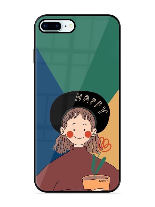 Happy Momo Glossy Soft Edge Case for Apple Iphone 8 Plus Chachhi