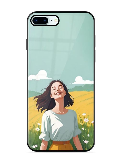 Girl Graffiti Glossy Soft Edge Case for Apple Iphone 8 Plus Chachhi