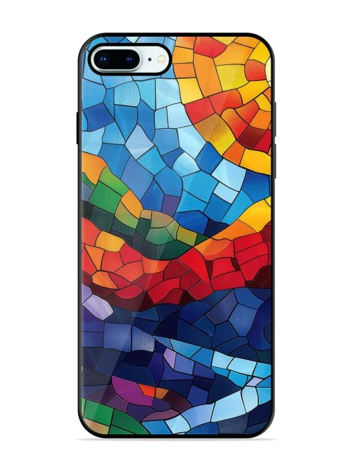 Mosaic Sunset Glossy Soft Edge Case for Apple Iphone 8 Plus Chachhi