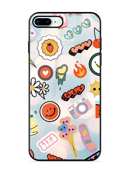 Cheerful Glossy Soft Edge Case for Apple Iphone 8 Plus Chachhi