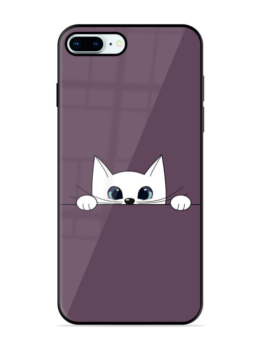 Peek-A-Boo Kitty Glossy Soft Edge Case for Apple Iphone 8 Plus Chachhi