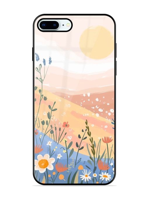 Golden Hour Blooms Glossy Soft Edge Case for Apple Iphone 8 Plus