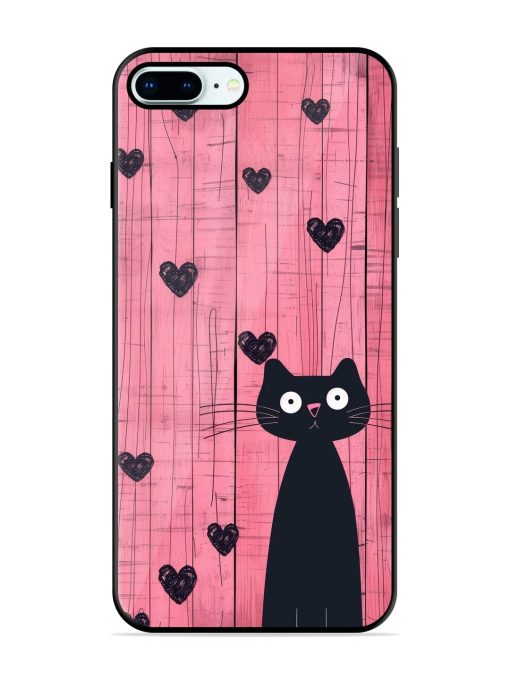 Feline Valentine'S Day Glossy Soft Edge Case for Apple Iphone 8 Plus Chachhi