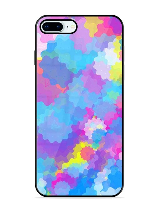 Psychedelic Cloud Burst Glossy Soft Edge Case for Apple Iphone 8 Plus Chachhi