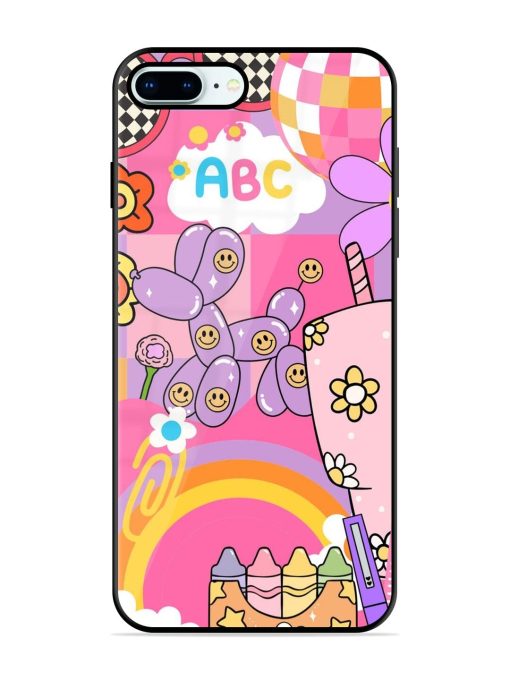 Whimsical Y2K Chaos Glossy Soft Edge Case for Apple Iphone 8 Plus Chachhi