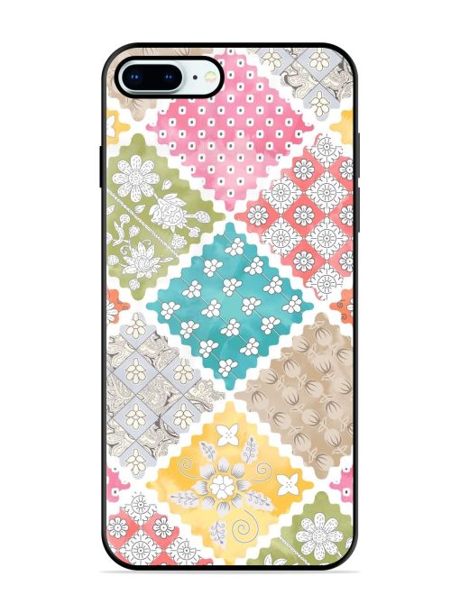 Patchwork Dreamscape Glossy Soft Edge Case for Apple Iphone 8 Plus Chachhi