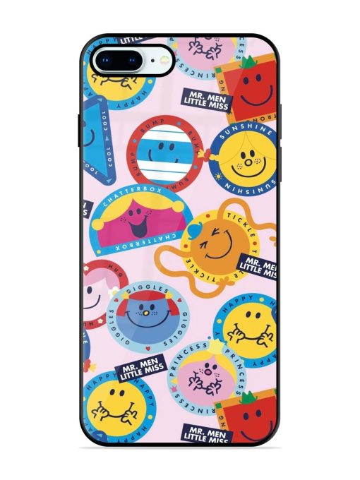 Whimsical Mr. Men & Little Miss Glossy Soft Edge Case for Apple Iphone 8 Plus Chachhi