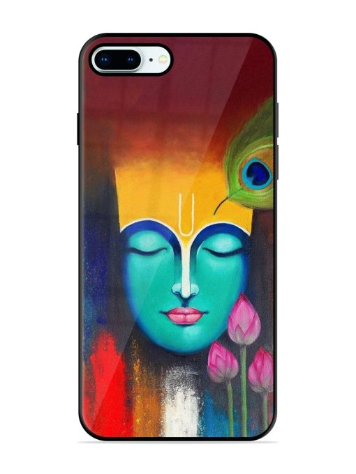 Divine Tranquility: The Face Of Krishna Glossy Soft Edge Case for Apple Iphone 8 Plus Chachhi