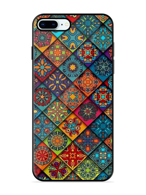 Patchwork Mandala Mosaic Glossy Soft Edge Case for Apple Iphone 8 Plus Chachhi