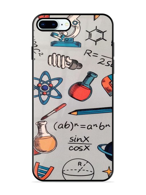 Science Doodle Delight Glossy Soft Edge Case for Apple Iphone 8 Plus Chachhi