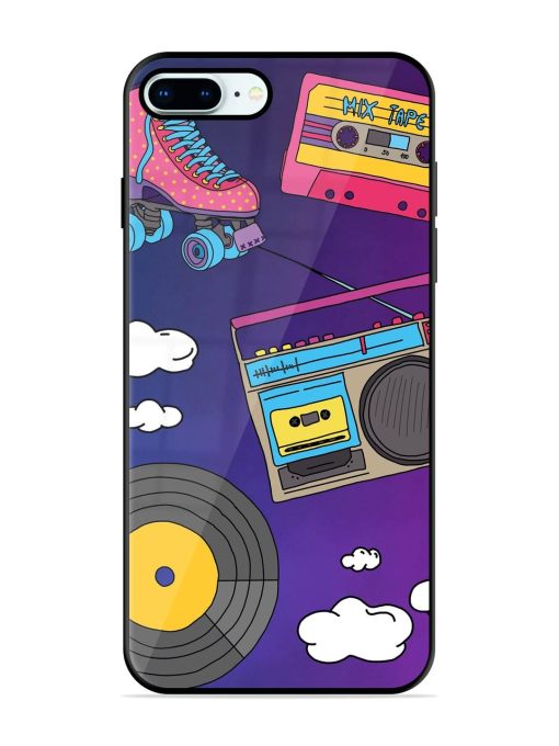 Retro Vibes Glossy Soft Edge Case for Apple Iphone 8 Plus Chachhi