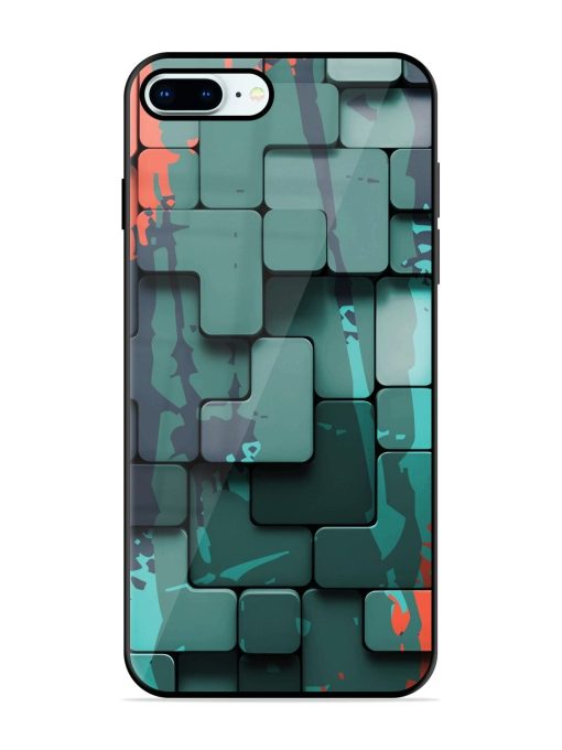 Abstract Geometric Mosaic Glossy Soft Edge Case for Apple Iphone 8 Plus Chachhi