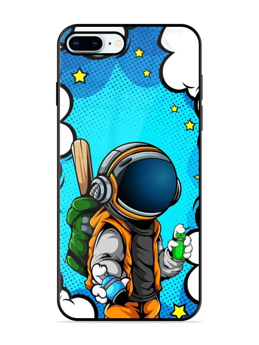 Space Graffiti Artist Glossy Soft Edge Case for Apple Iphone 8 Plus Chachhi