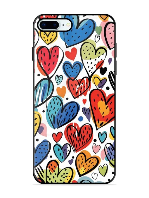 Heartfelt Harmony Glossy Soft Edge Case for Apple Iphone 8 Plus Chachhi