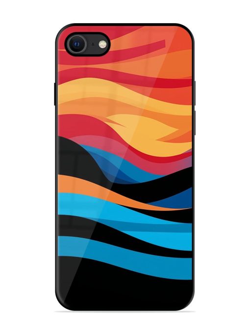 Blazing Currents Glossy Soft Edge Case for Apple Iphone Se (2020) Chachhi