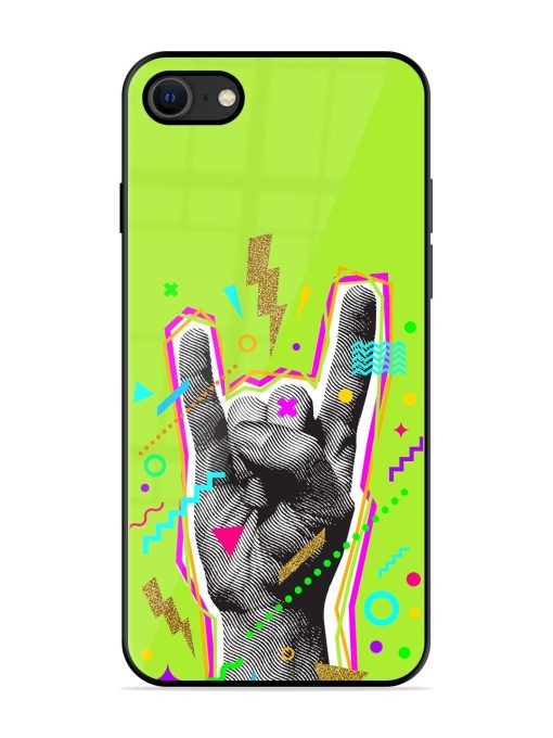 Neon Rock Glossy Soft Edge Case for Apple Iphone Se (2020) Chachhi