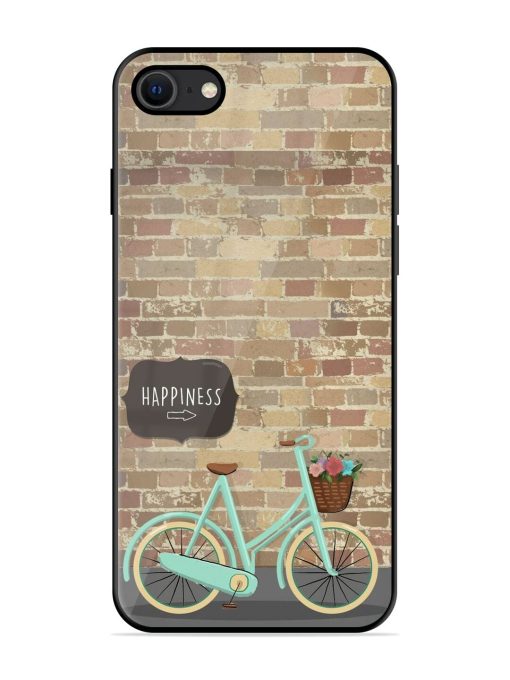 Pedaling Towards Happiness Glossy Soft Edge Case for Apple Iphone Se (2020) Chachhi