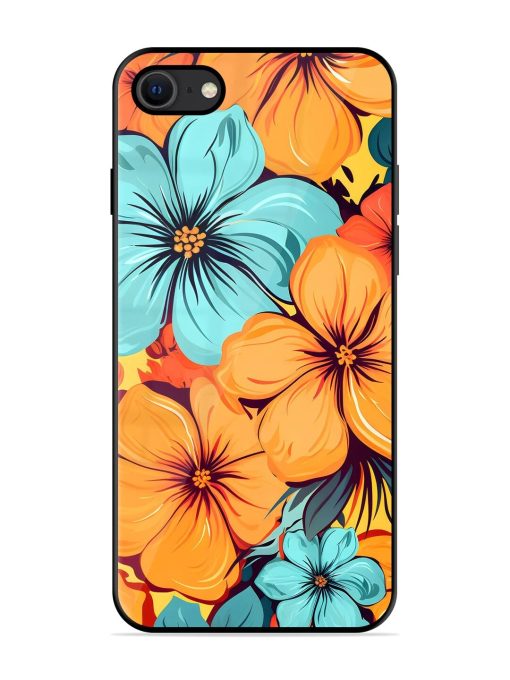 Tropical Bloom Glossy Soft Edge Case for Apple Iphone Se (2020) Chachhi