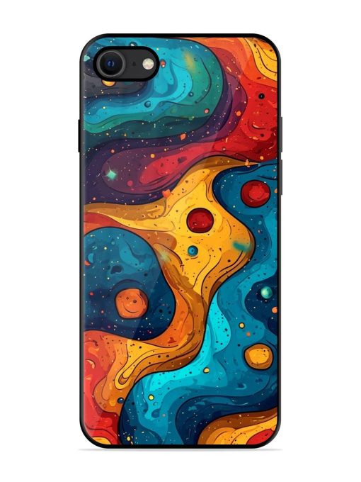 Cosmic Swirl Glossy Soft Edge Case for Apple Iphone Se (2020) Chachhi