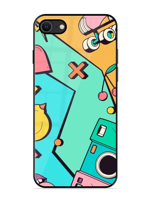 Retro Remix Glossy Soft Edge Case for Apple Iphone Se (2020) Chachhi