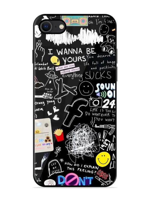 Doodle Diary Glossy Soft Edge Case for Apple Iphone Se (2020) Chachhi