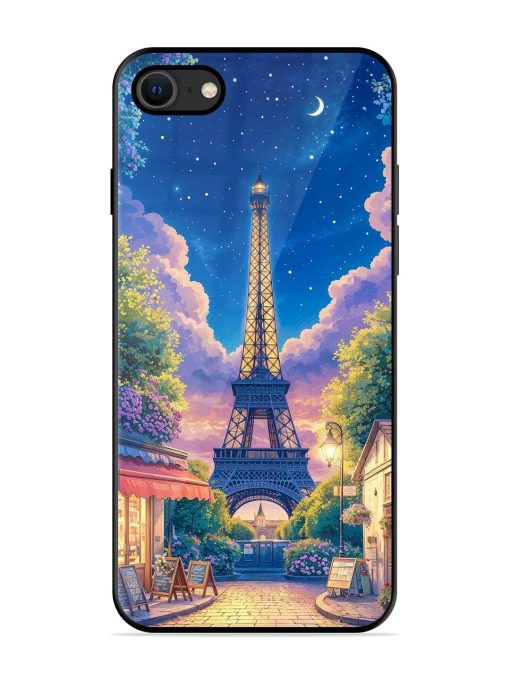 Twilight In Paris Glossy Soft Edge Case for Apple Iphone Se (2020) Chachhi