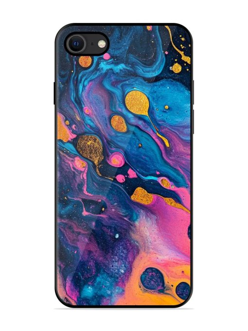 Cosmic Swirl Glossy Soft Edge Case for Apple Iphone Se (2020) Chachhi