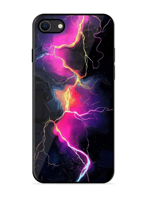 Electric Dreams Glossy Soft Edge Case for Apple Iphone Se (2020) Chachhi