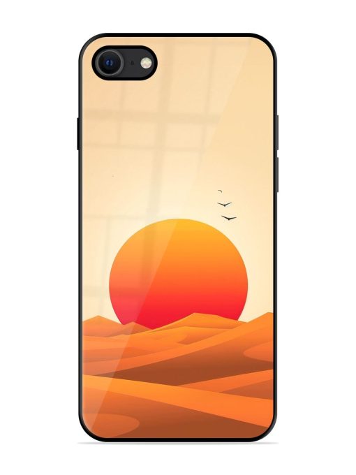 Desert Sunset Glossy Soft Edge Case for Apple Iphone Se (2020) Chachhi