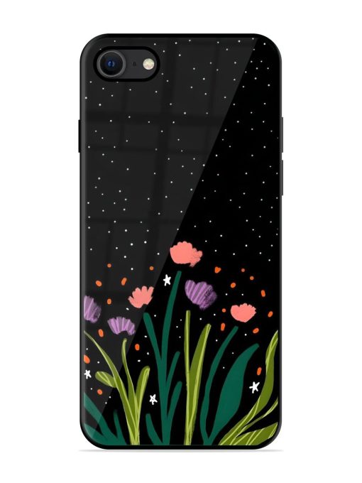 Midnight Bloom Glossy Soft Edge Case for Apple Iphone Se (2020) Chachhi