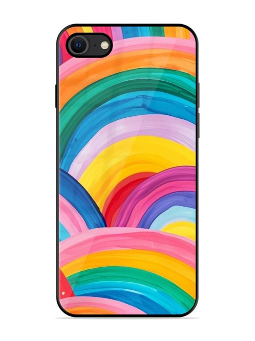 Rainbow Symphony Glossy Soft Edge Case for Apple Iphone Se (2020) Chachhi