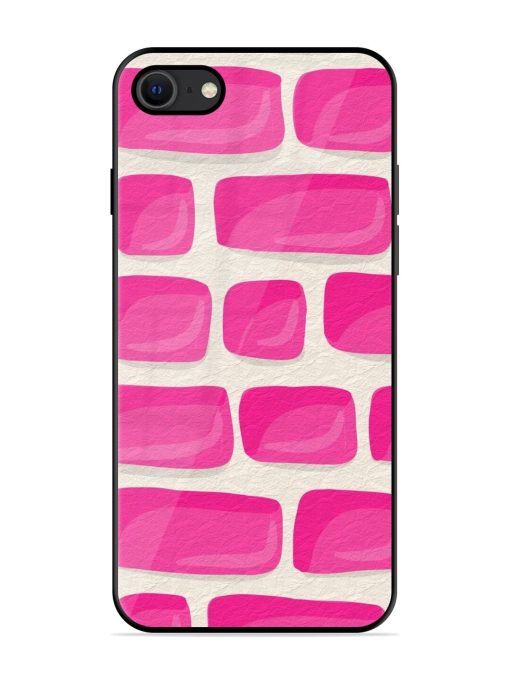 Pink Brick Wall Glossy Soft Edge Case for Apple Iphone Se (2020) Chachhi