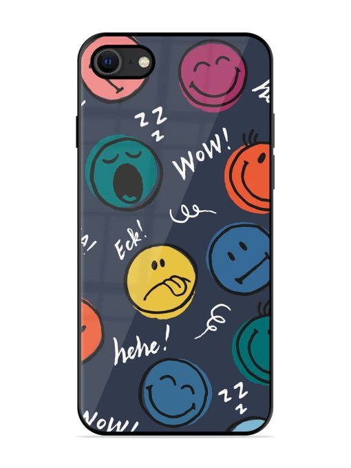 Emoticon Parade Glossy Soft Edge Case for Apple Iphone Se (2020)