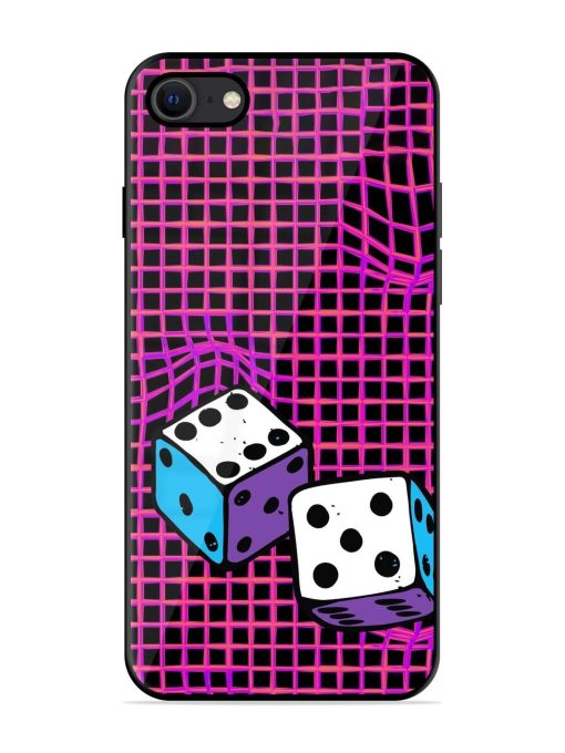 Glitched Dice Glossy Soft Edge Case for Apple Iphone Se (2020) Chachhi