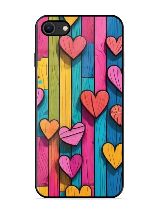 Rainbow Of Hearts Glossy Soft Edge Case for Apple Iphone Se (2020) Chachhi