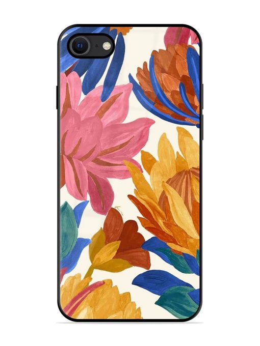 Blooming Tapestry Glossy Soft Edge Case for Apple Iphone Se (2020) Chachhi