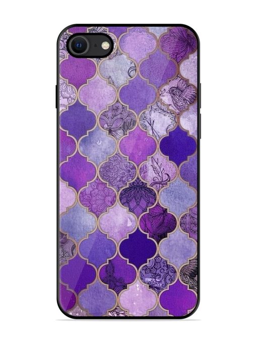 Purple Mosaic Magic Glossy Soft Edge Case for Apple Iphone Se (2020) Chachhi