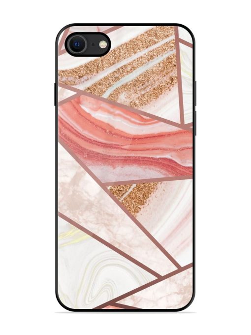 Rosy Mosaic Glossy Soft Edge Case for Apple Iphone Se (2020) Chachhi