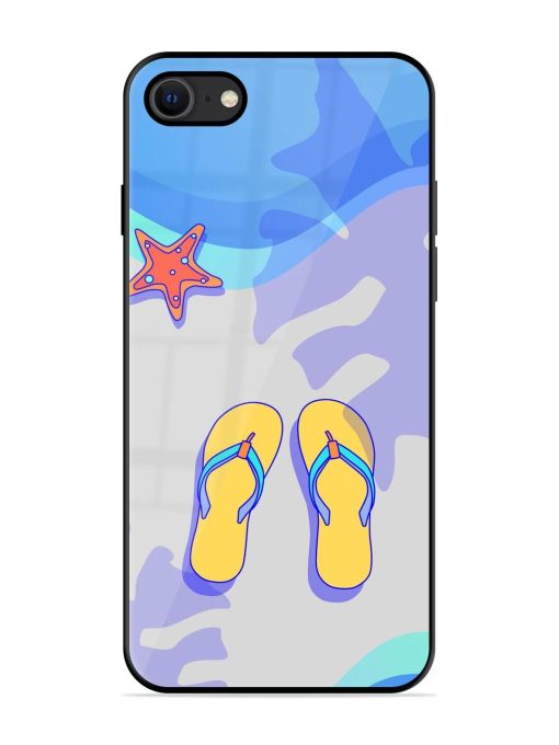 Sandy Toes And Salty Seas Glossy Soft Edge Case for Apple Iphone Se (2020) Chachhi