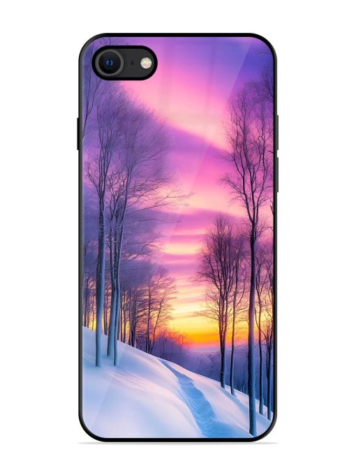 Winter'S Purple Haze Glossy Soft Edge Case for Apple Iphone Se (2020)