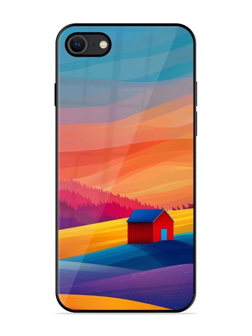 Sunset Solitude Glossy Soft Edge Case for Apple Iphone Se (2020) Chachhi