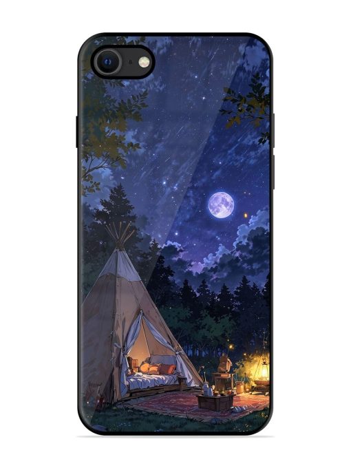 Moonlight Camping Glossy Soft Edge Case for Apple Iphone Se (2020) Chachhi