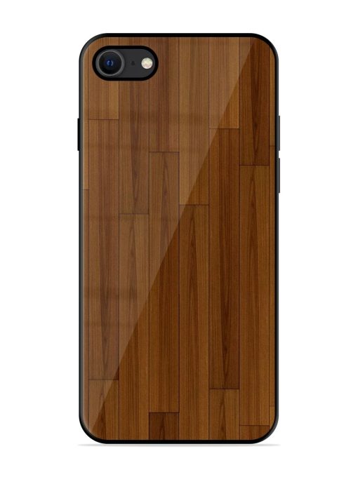 Warm Woodgrain Glossy Soft Edge Case for Apple Iphone Se (2020) Chachhi