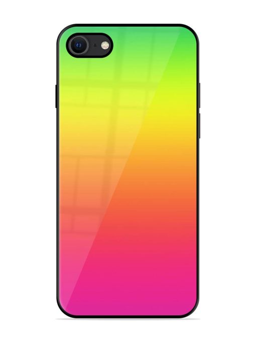 Rainbow Gradient Glossy Soft Edge Case for Apple Iphone Se (2020) Chachhi