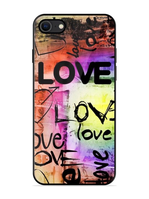 Love Graffiti Glossy Soft Edge Case for Apple Iphone Se (2020) Chachhi