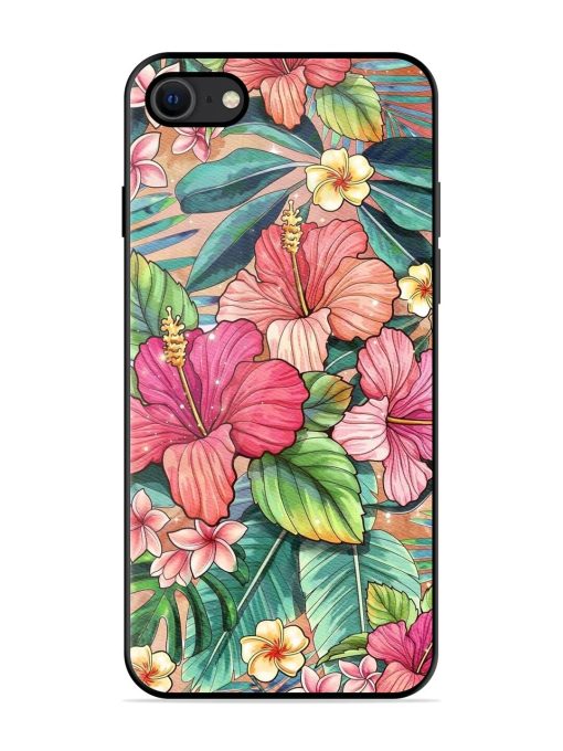 Tropical Tapestry Glossy Soft Edge Case for Apple Iphone Se (2020)